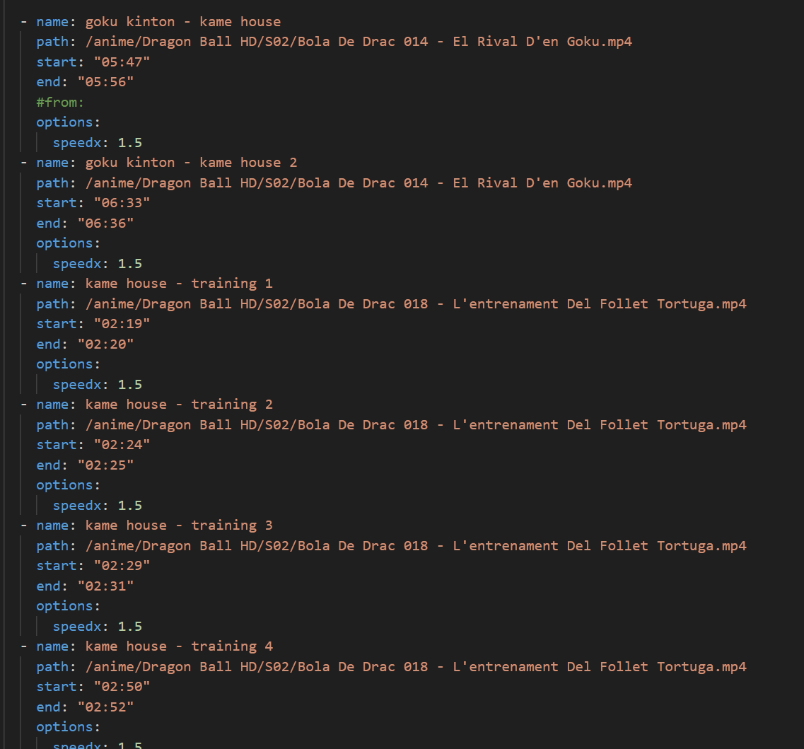 Building an AMV Section